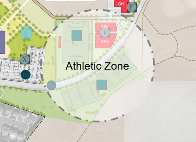 Blueprint of the project area from an overhead view