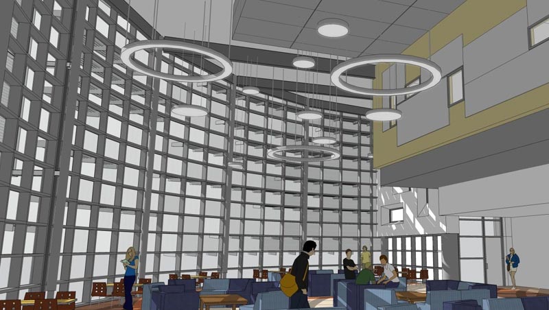 Render of SAS building interior