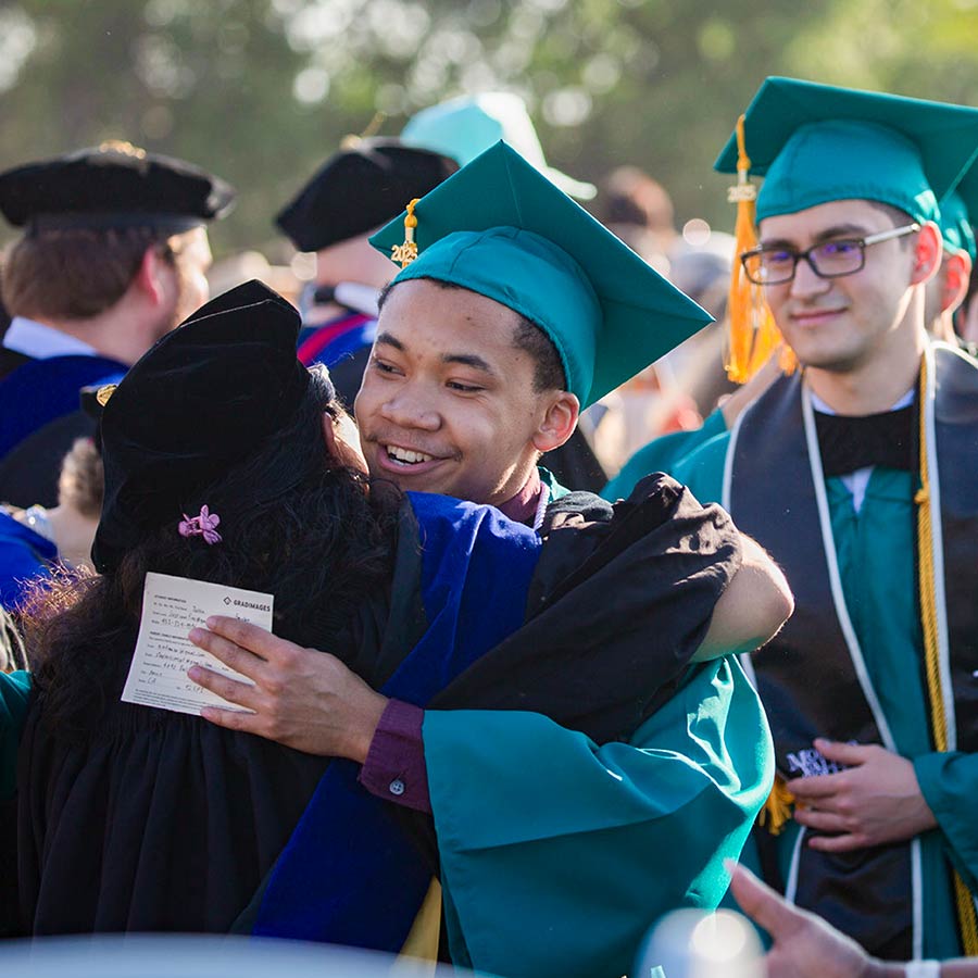 Graduates celebrating commencement