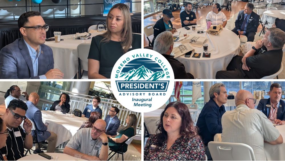 Collage of photos from the launch event featuring advisory board members engaged in discourse