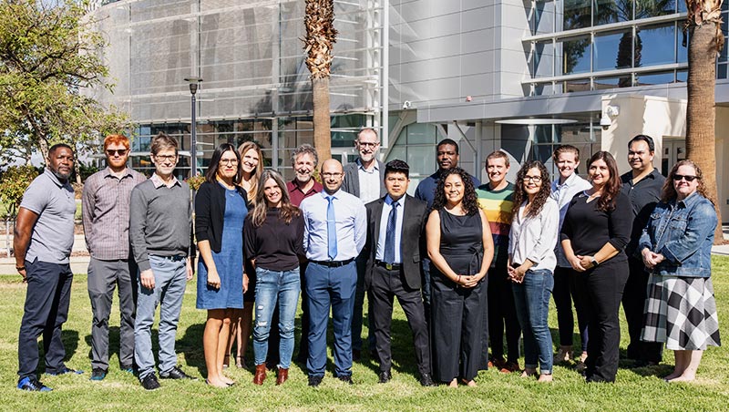 CEWL faculty and success team members in front of the SAS building