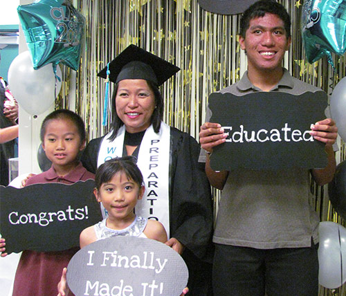 CalWORKs graduates with family