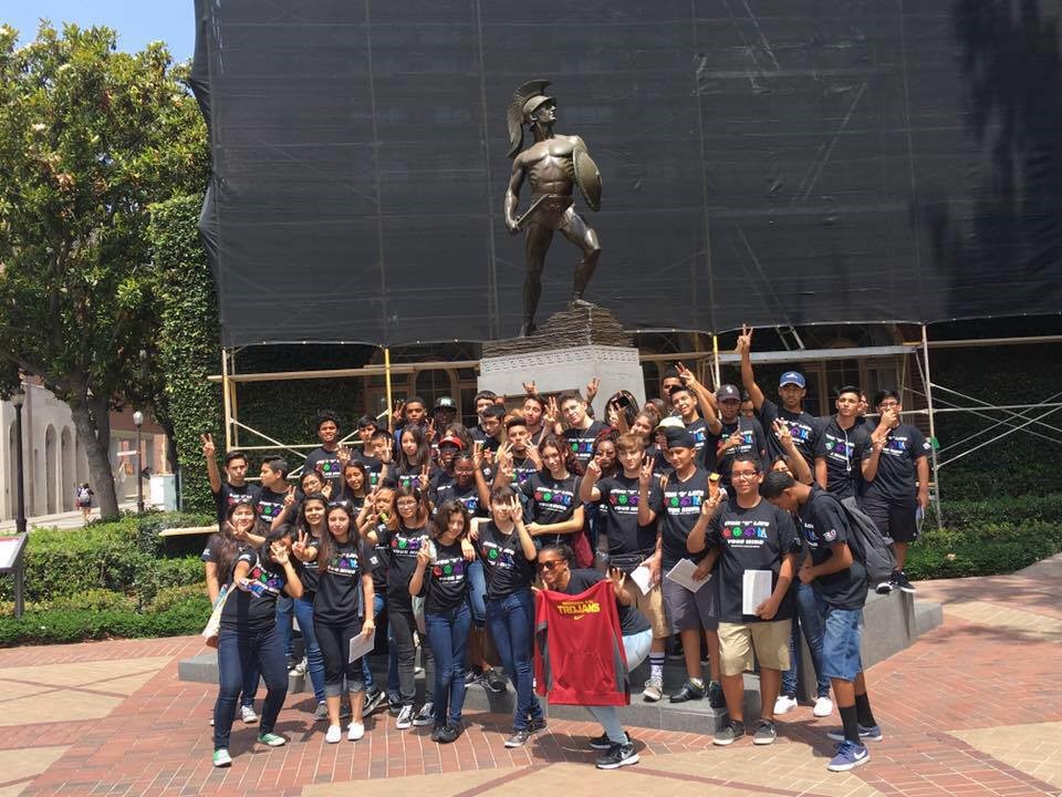 Upward Bound students at the University of Southern California