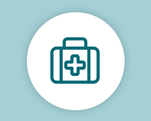 Medical suitcare icon